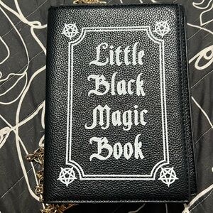 Crossbody purse little black magic book